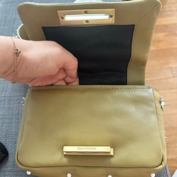 Zac Zac Posen Mini Arthette Beaded Leather Shoulder Bag with Dust Bag - Picture 6 of 8